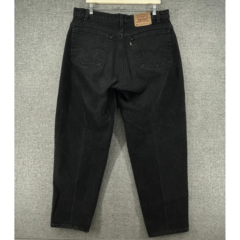 Levis Vintage Loose Fit Jeans Men Size 38x30 Black Denim Cotton USA Y2K 90's